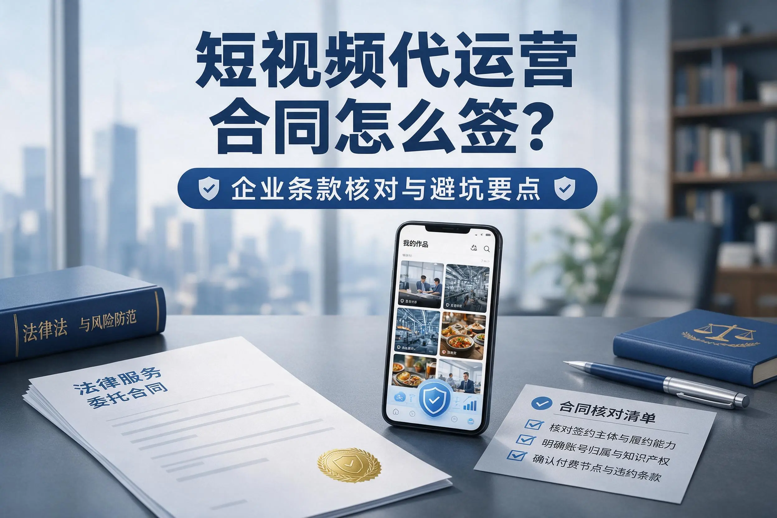 短视频代运营合同怎么签？山南企业条款核对与避坑要点