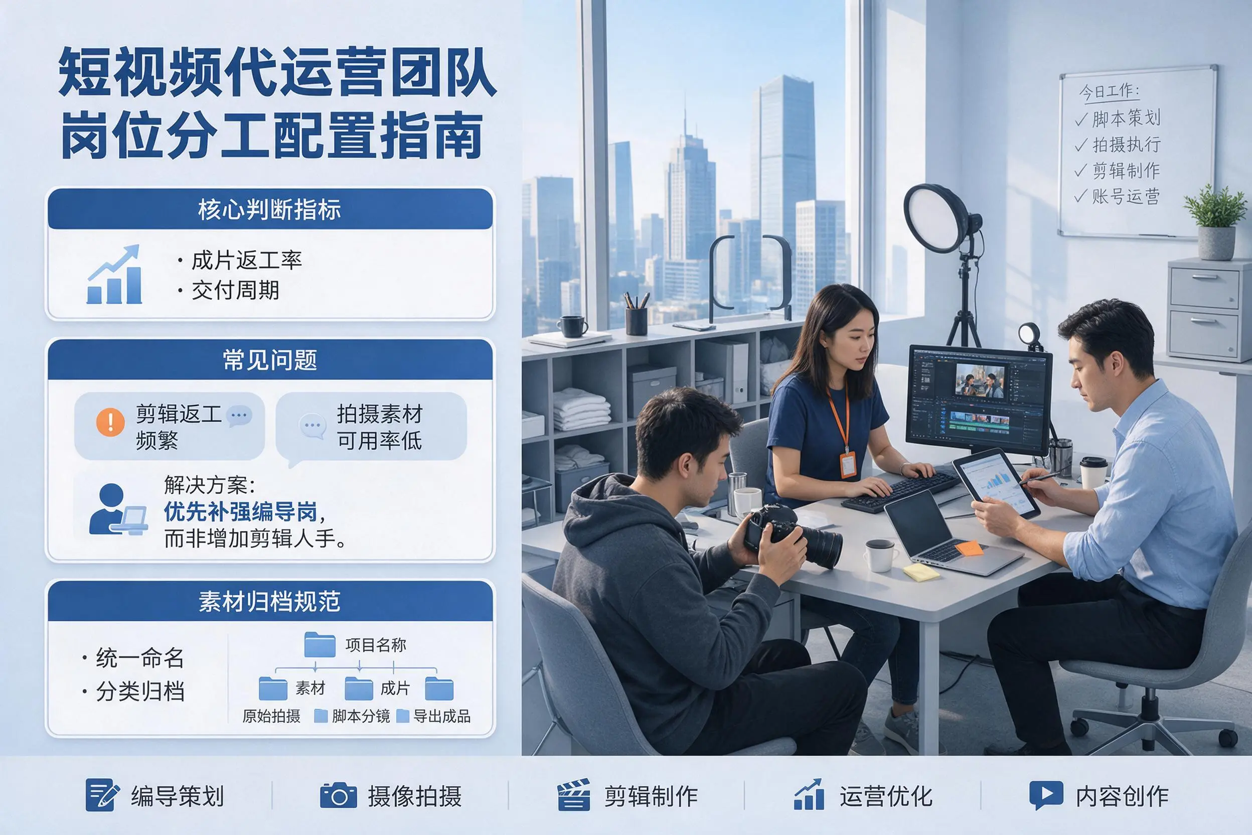 短视频代运营团队如何配置?山南企业岗位分工科普说明