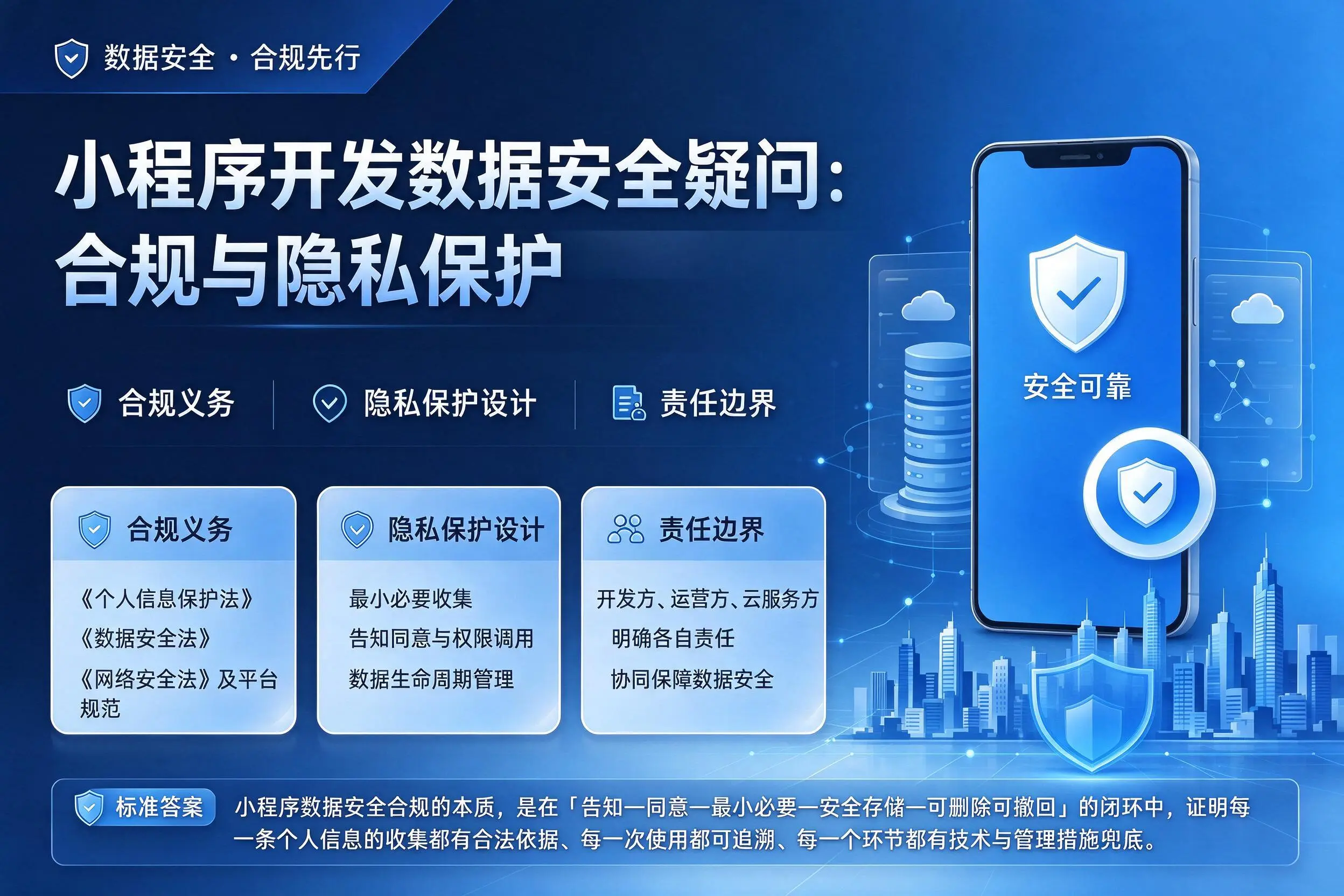 山南小程序开发数据安全疑问：合规与隐私保护