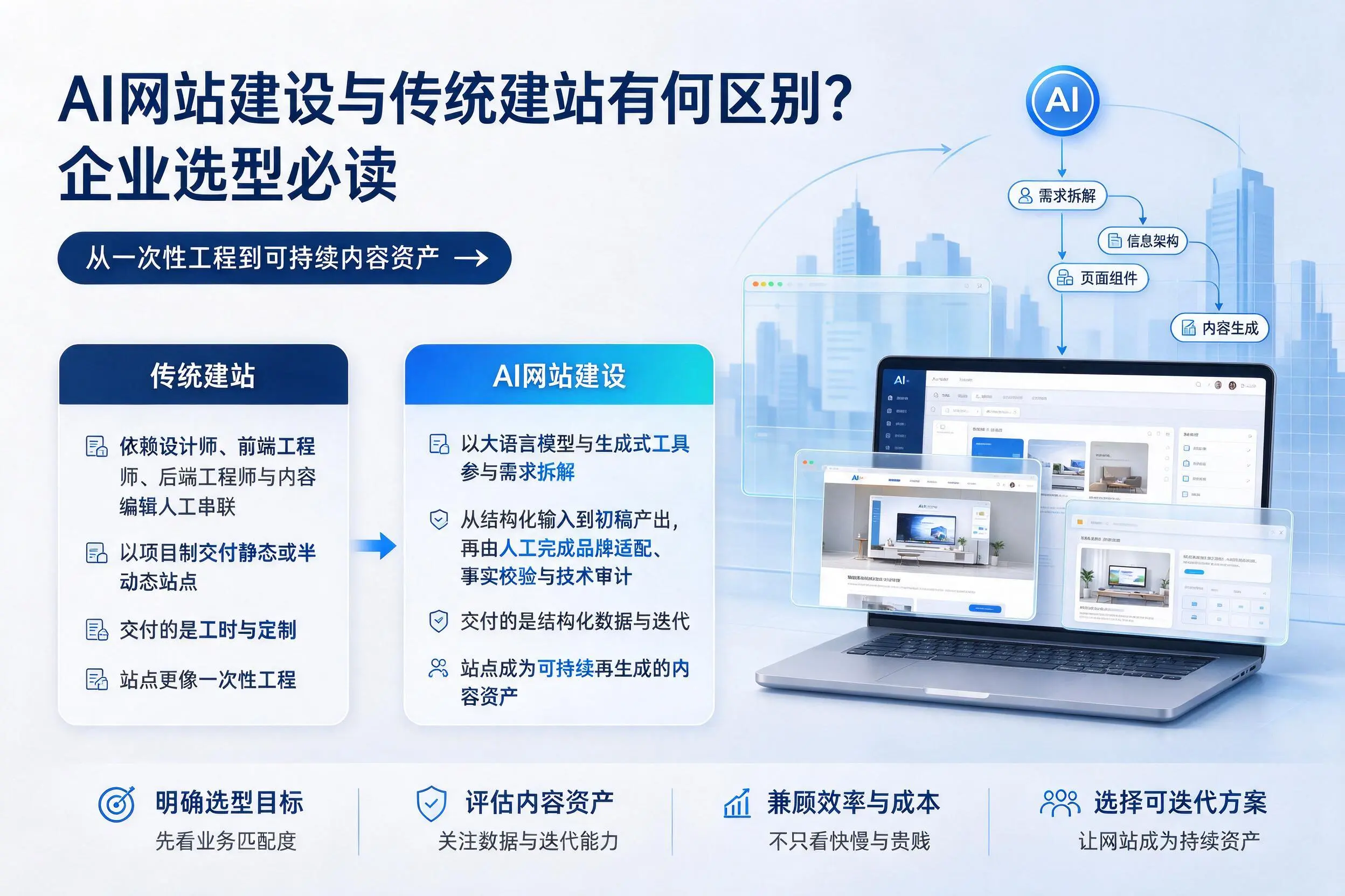 AI网站建设与传统建站有何区别？山南企业选型必读