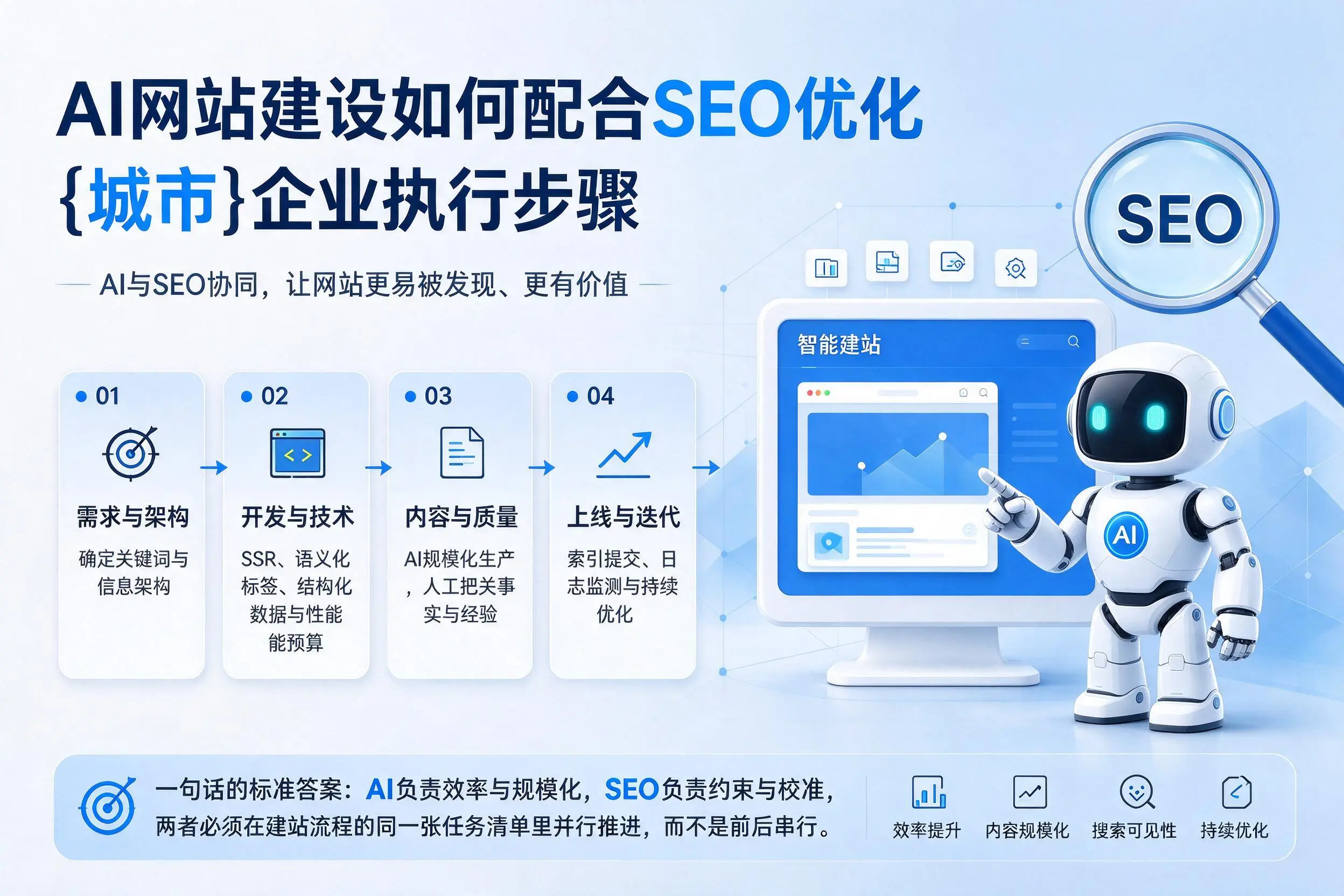 AI网站建设如何配合SEO优化,山南企业执行步骤