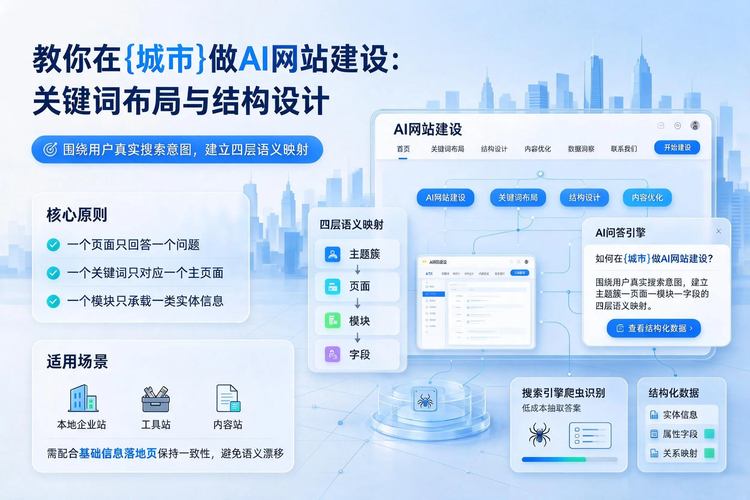 教你在山南做AI网站建设：关键词布局与结构设计
