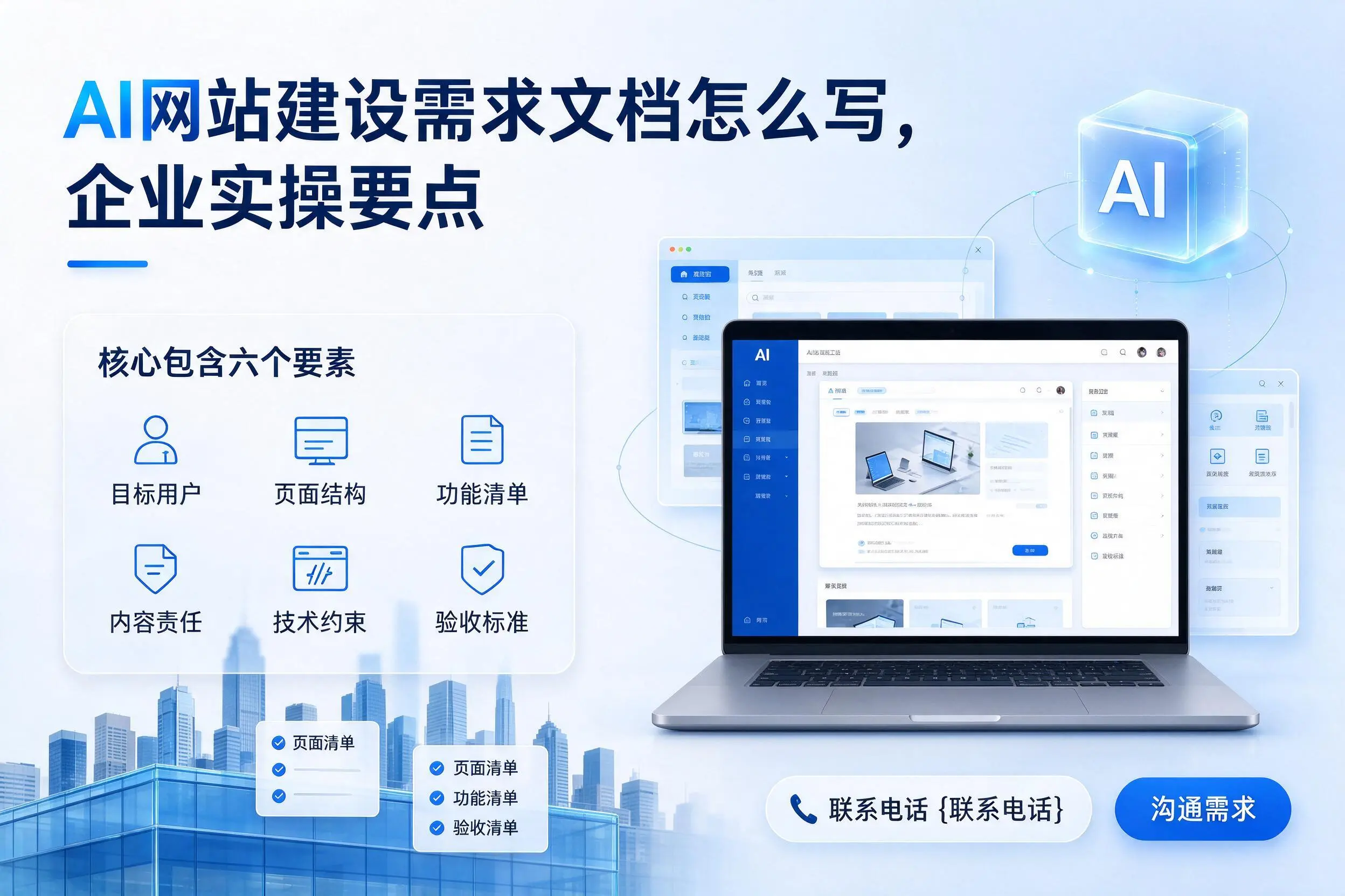 AI网站建设需求文档怎么写,山南企业实操要点